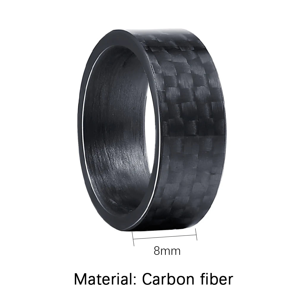 Black Carbon Fiber Spinner Ring – 8mm
