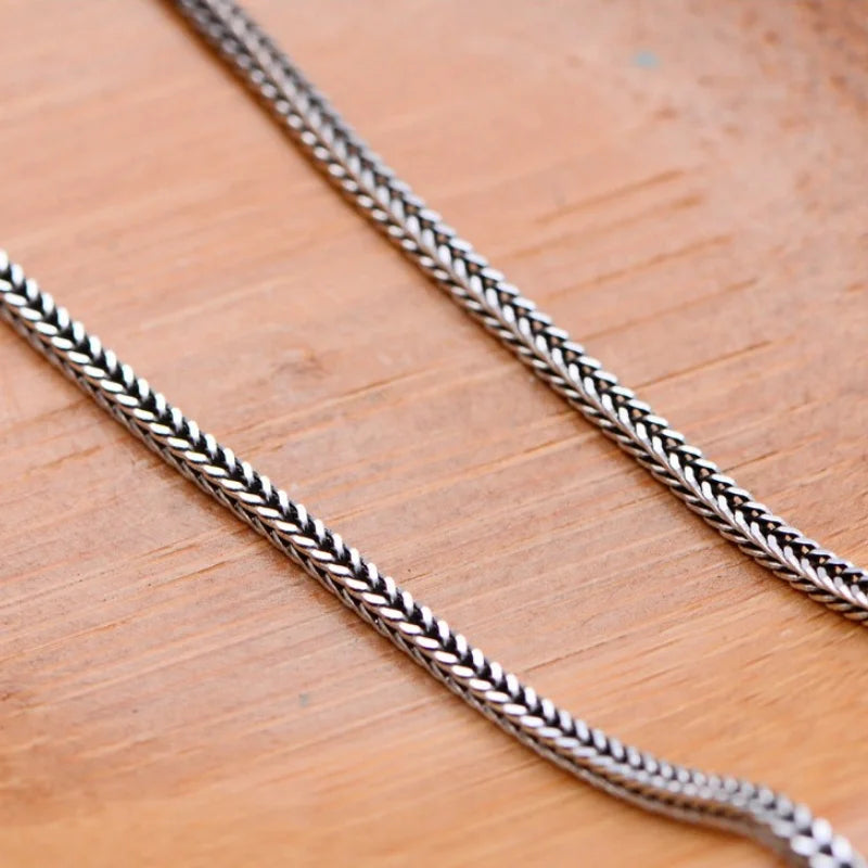 Sterling Silver Fox Tail Necklace