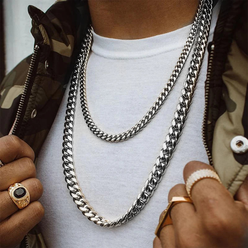 Stainless Steel Cuban Chain Necklace