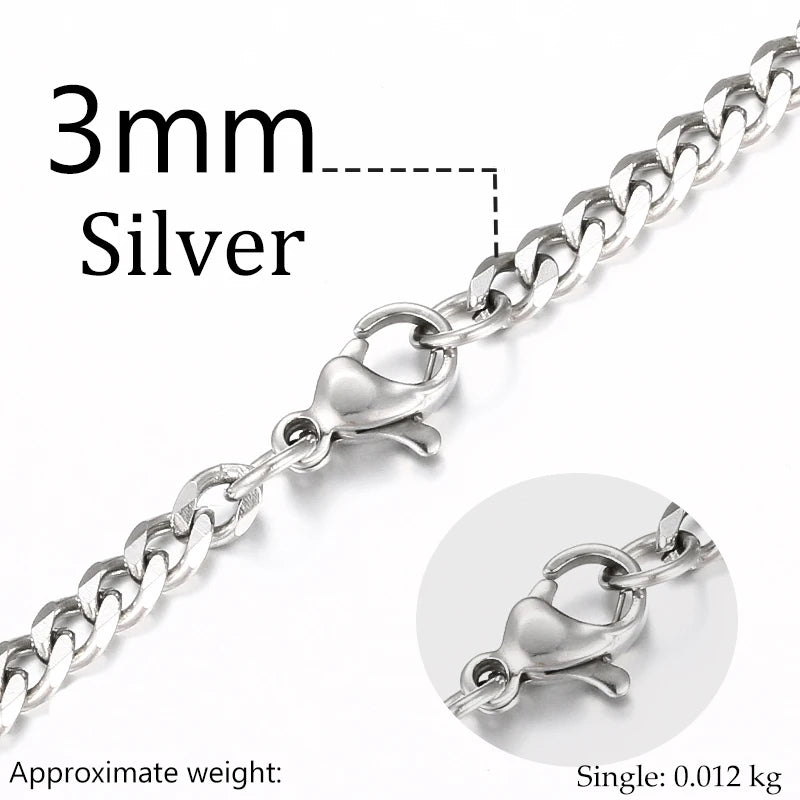 Stainless Steel Cuban Chain Necklace