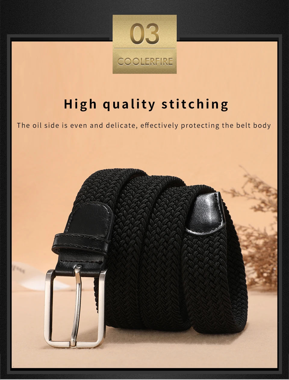 Elastic Canvas Belt