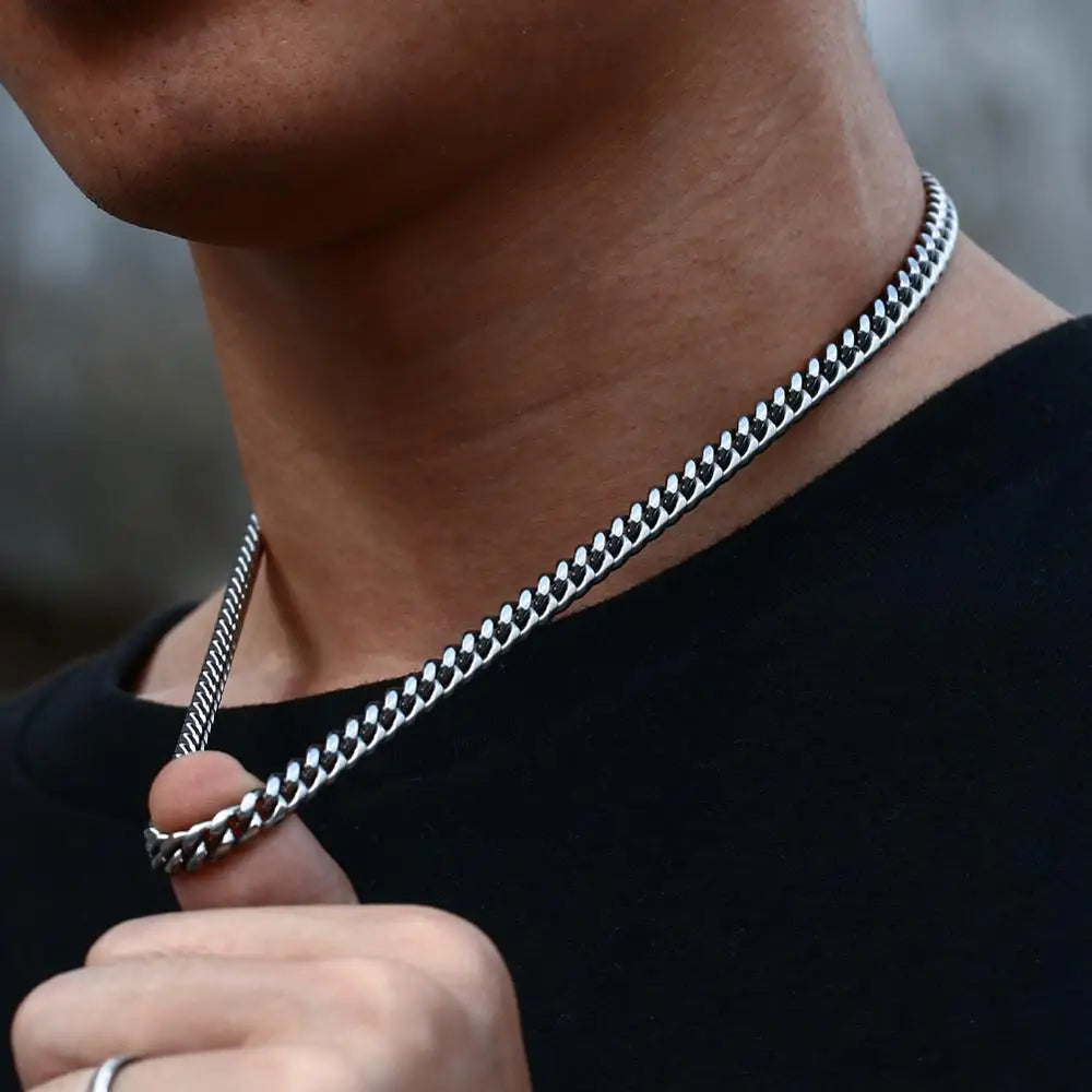 Stainless Steel Cuban Chain Necklace