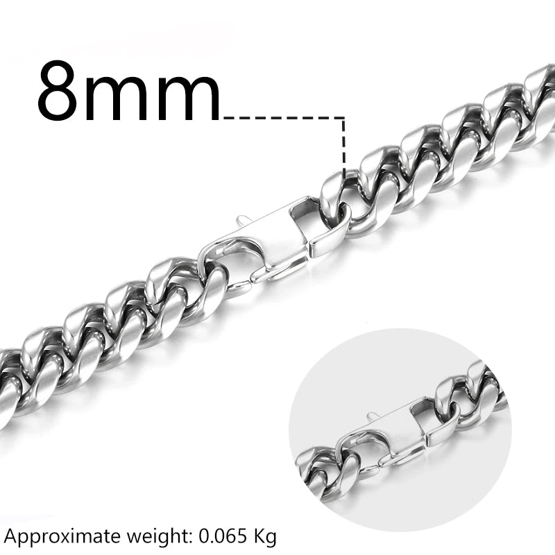 Stainless Steel Cuban Chain Necklace