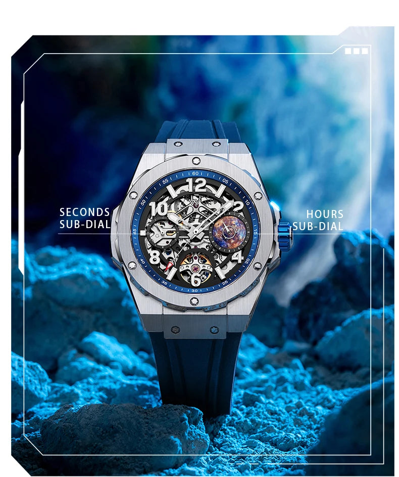 Welly Merck WM137M Skeleton Mechanical Watch