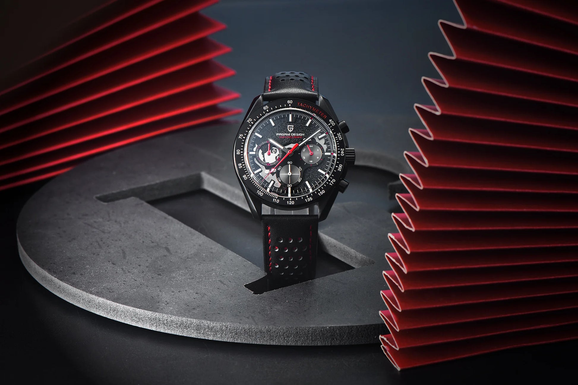 PAGANI DESIGN Moon Dark Side Chronograph Watch