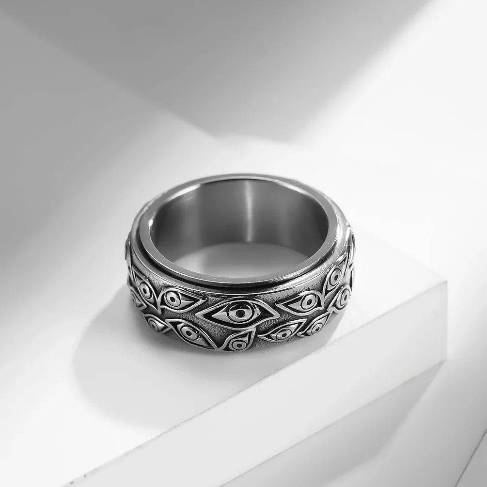 Bold 18K Gold-Plated Stainless Steel Ring