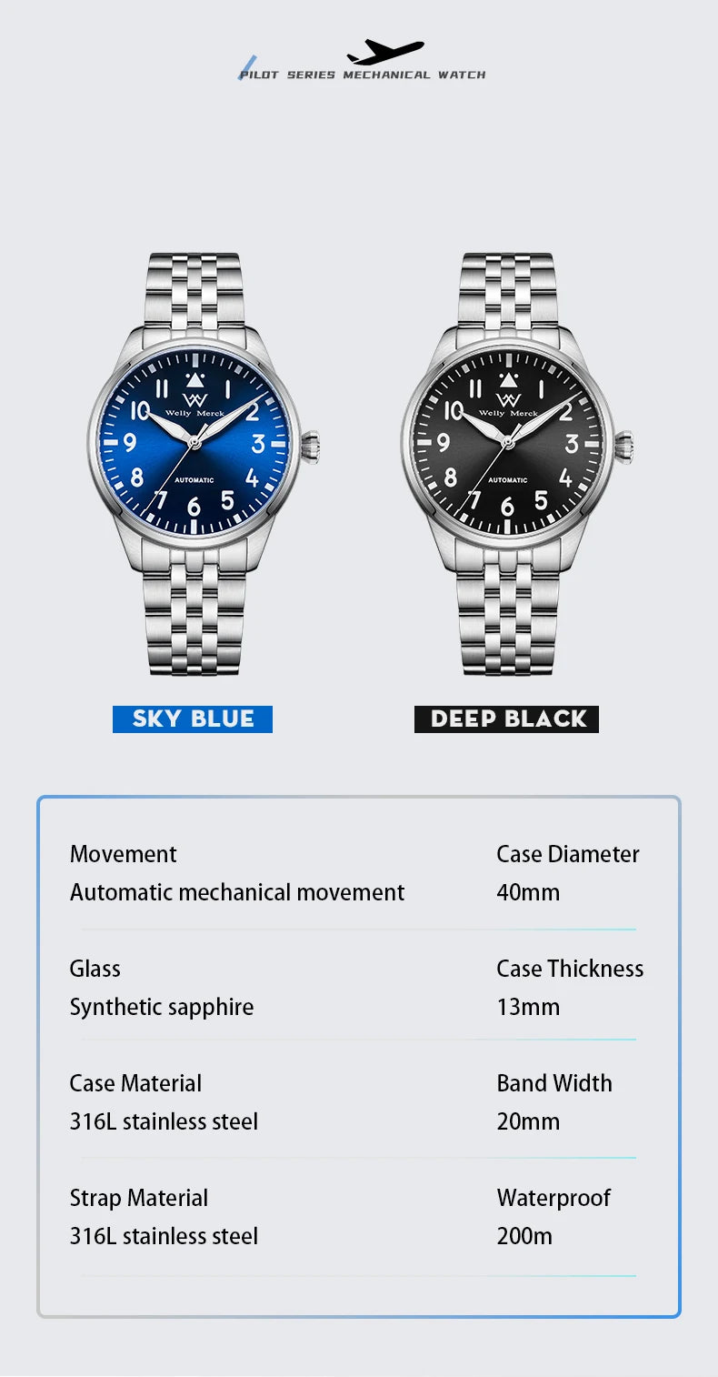 Welly Merck 165M Automatic Mechanical Watch