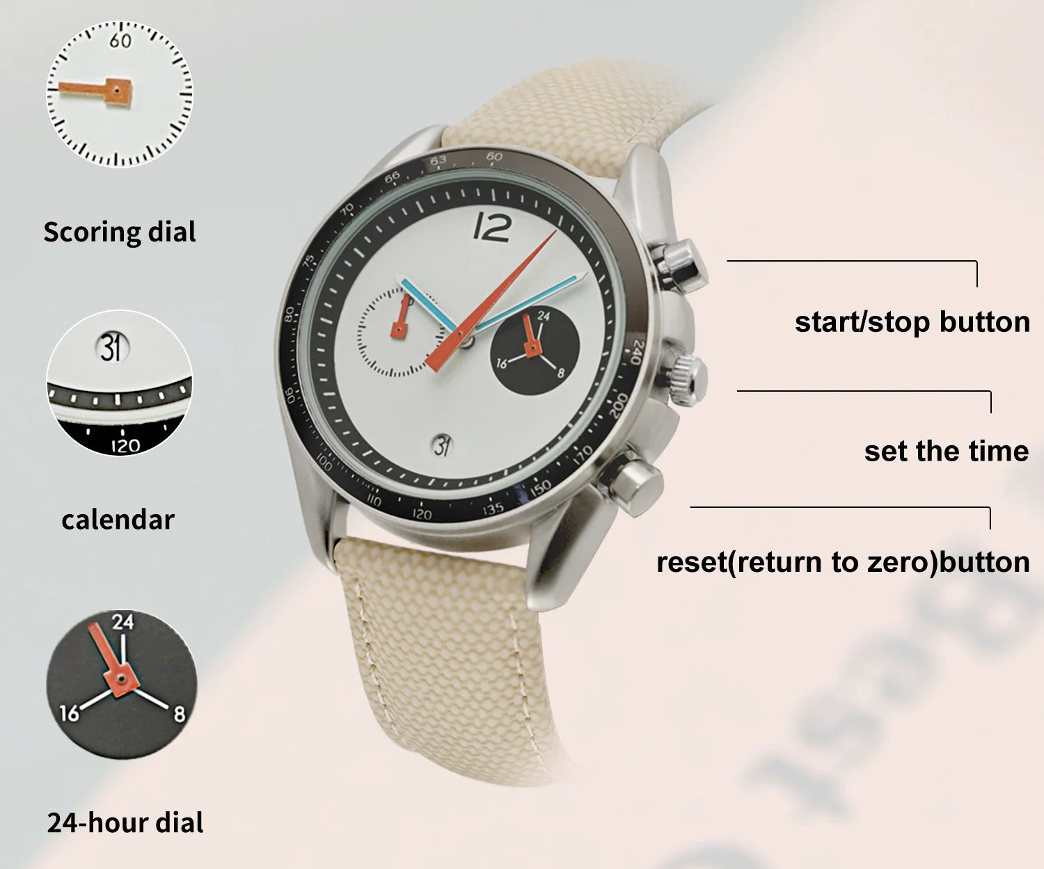CILOA Classic Leather Quartz Watch