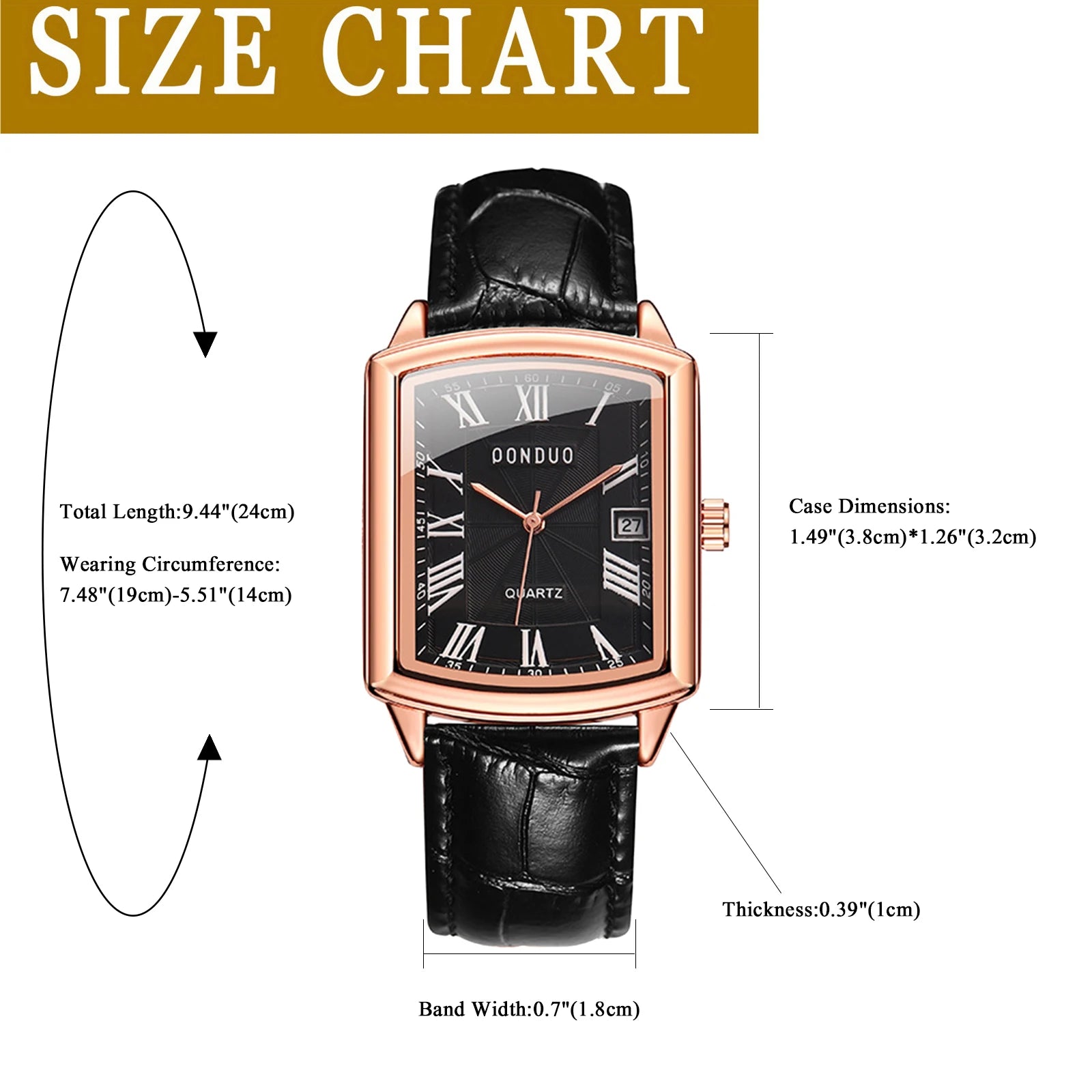 Lancardo Men’s Square Quartz Watch
