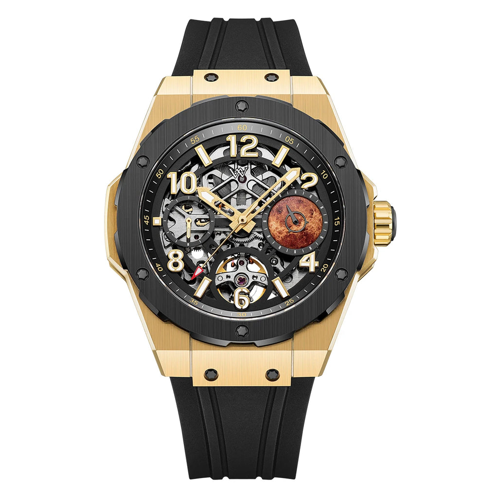 Welly Merck WM137M Skeleton Mechanical Watch