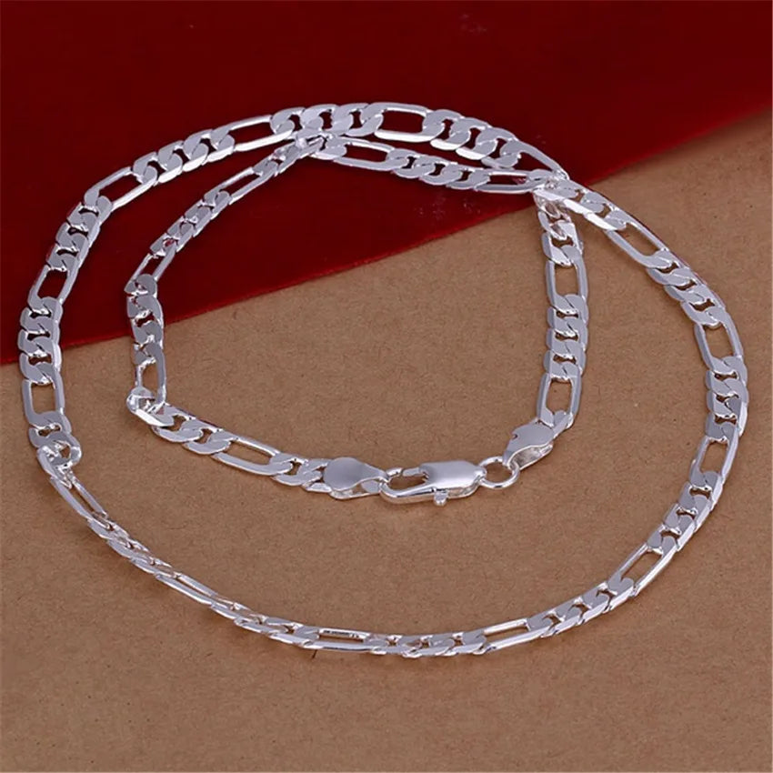925 Sterling Silver Figaro Chain Necklace