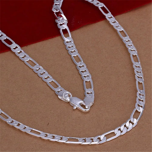 925 Sterling Silver Figaro Chain Necklace