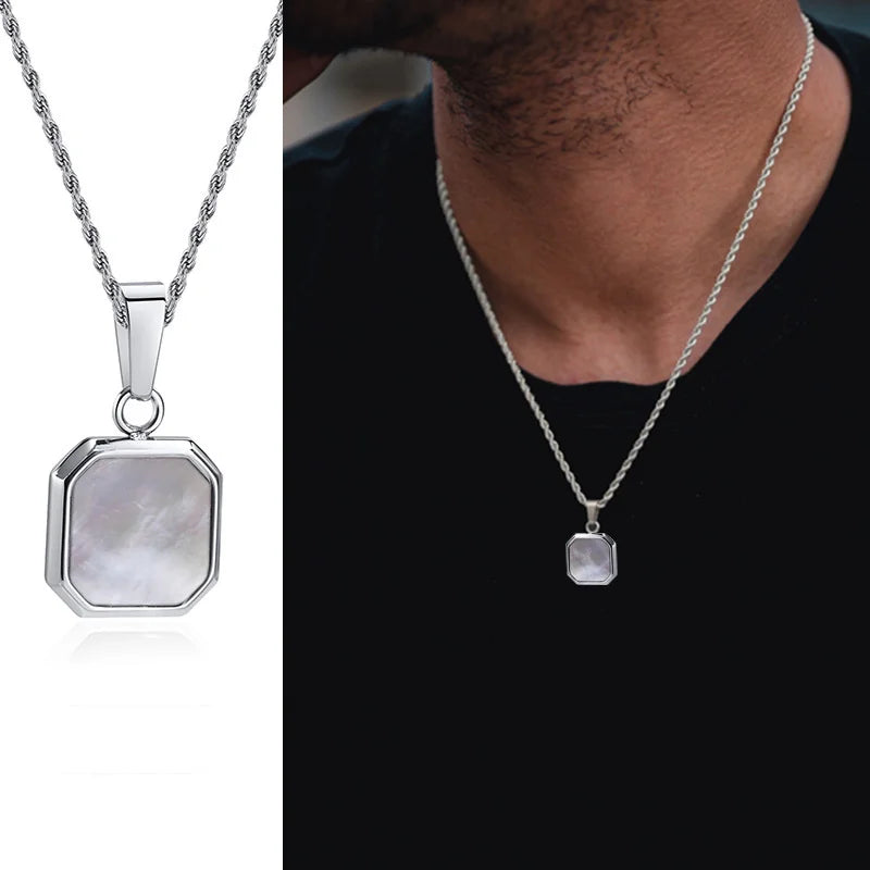 VNOX Geometric Square Pendant Necklace
