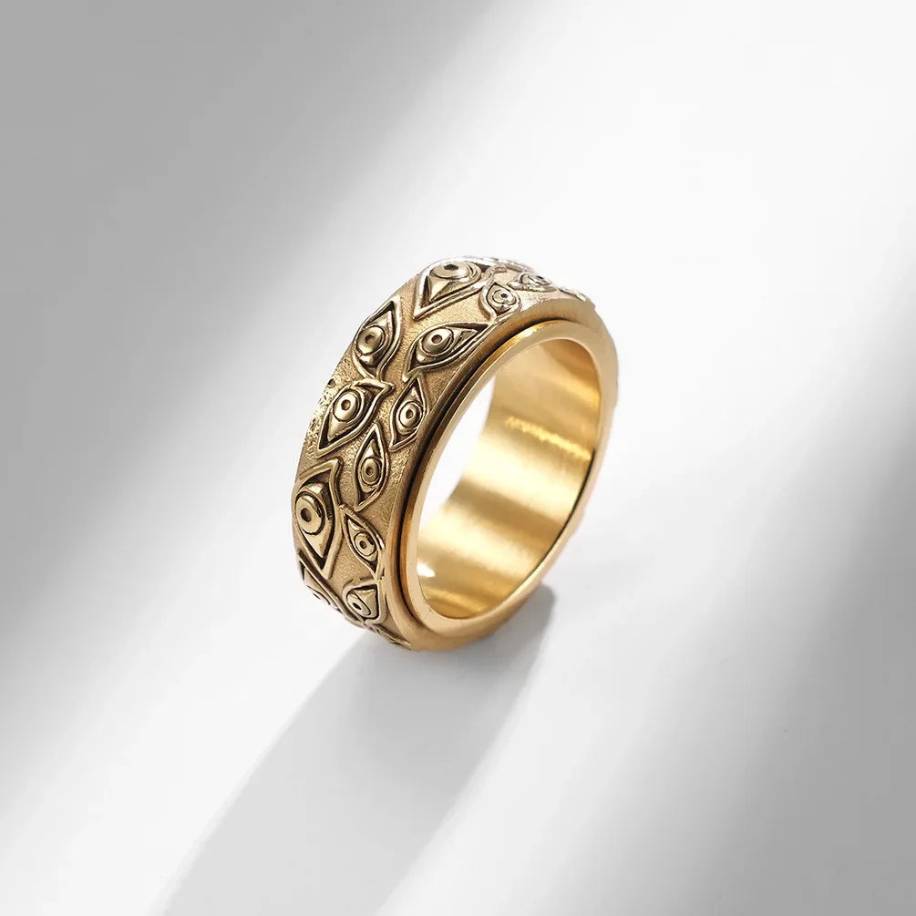 Bold 18K Gold-Plated Stainless Steel Ring
