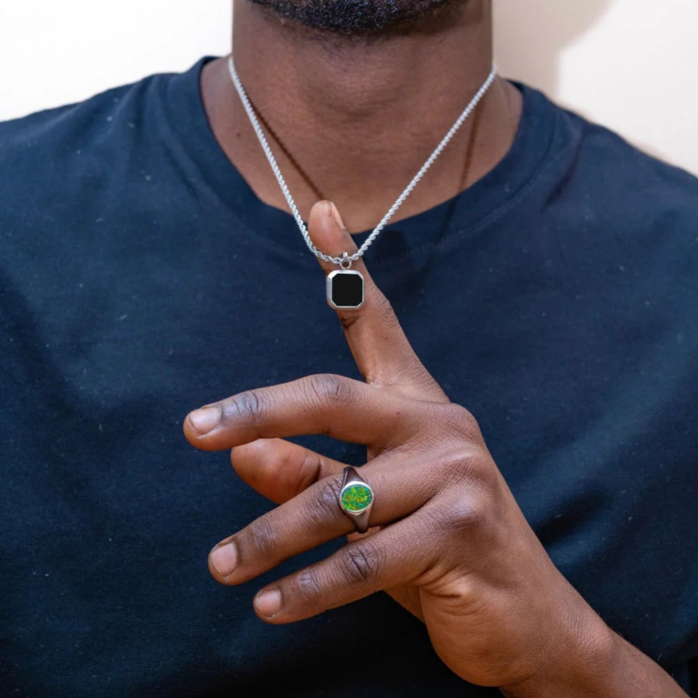 VNOX Geometric Square Pendant Necklace