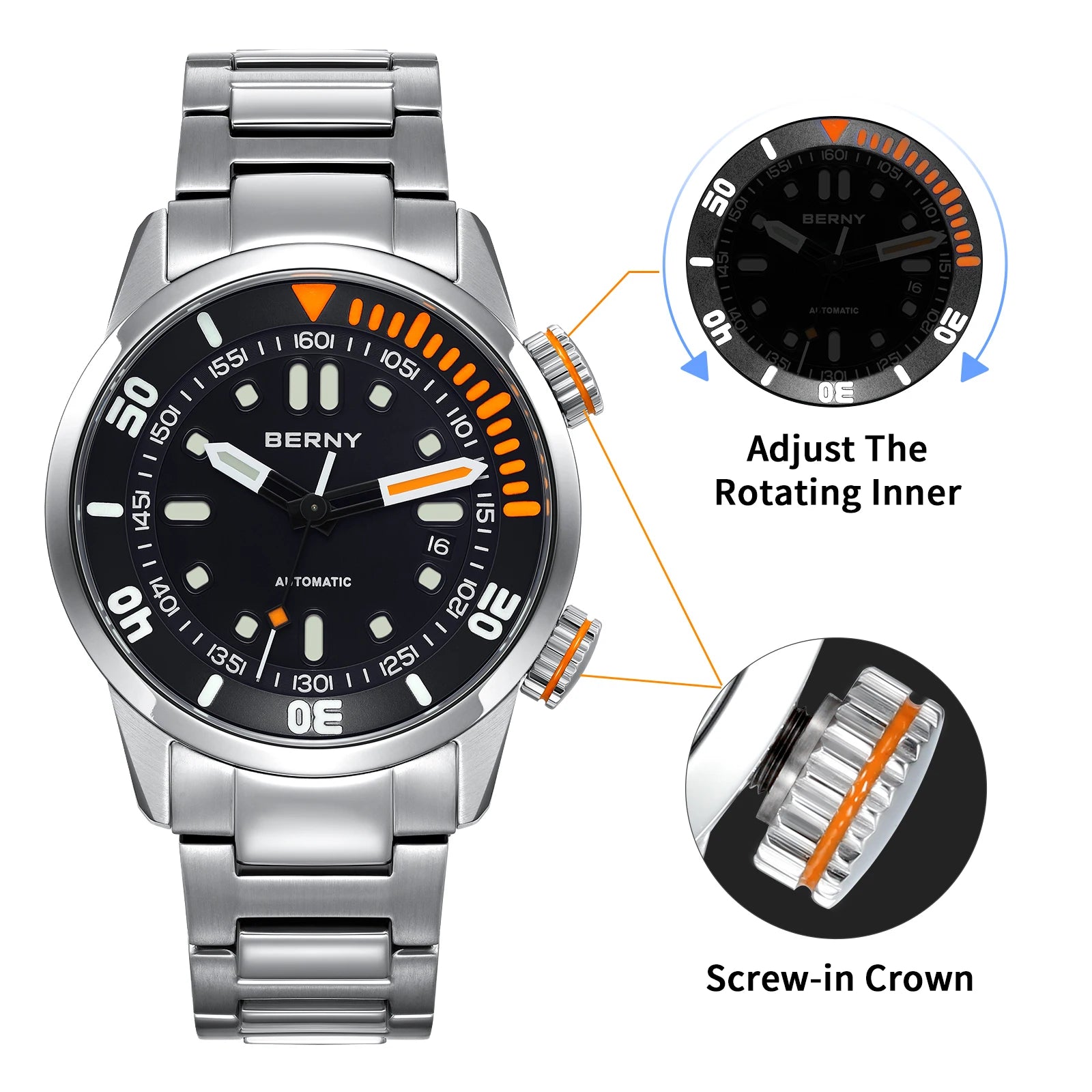 BERNY AM339M Mechanical Diver Watch