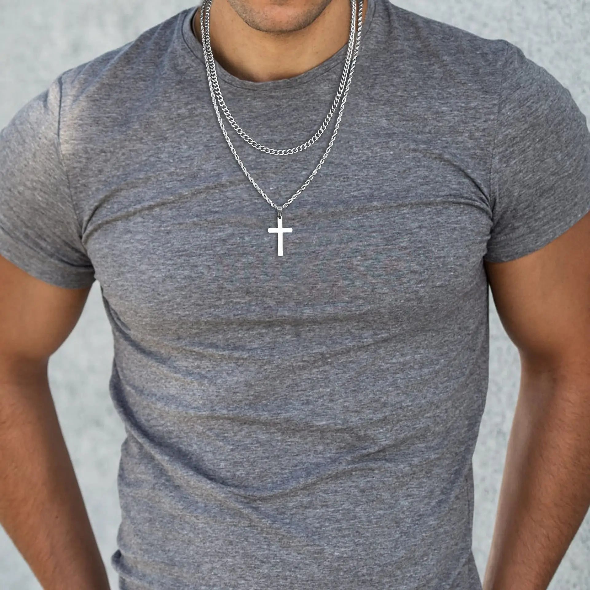 Stainless Steel Cross Pendant Necklace – Classic Style