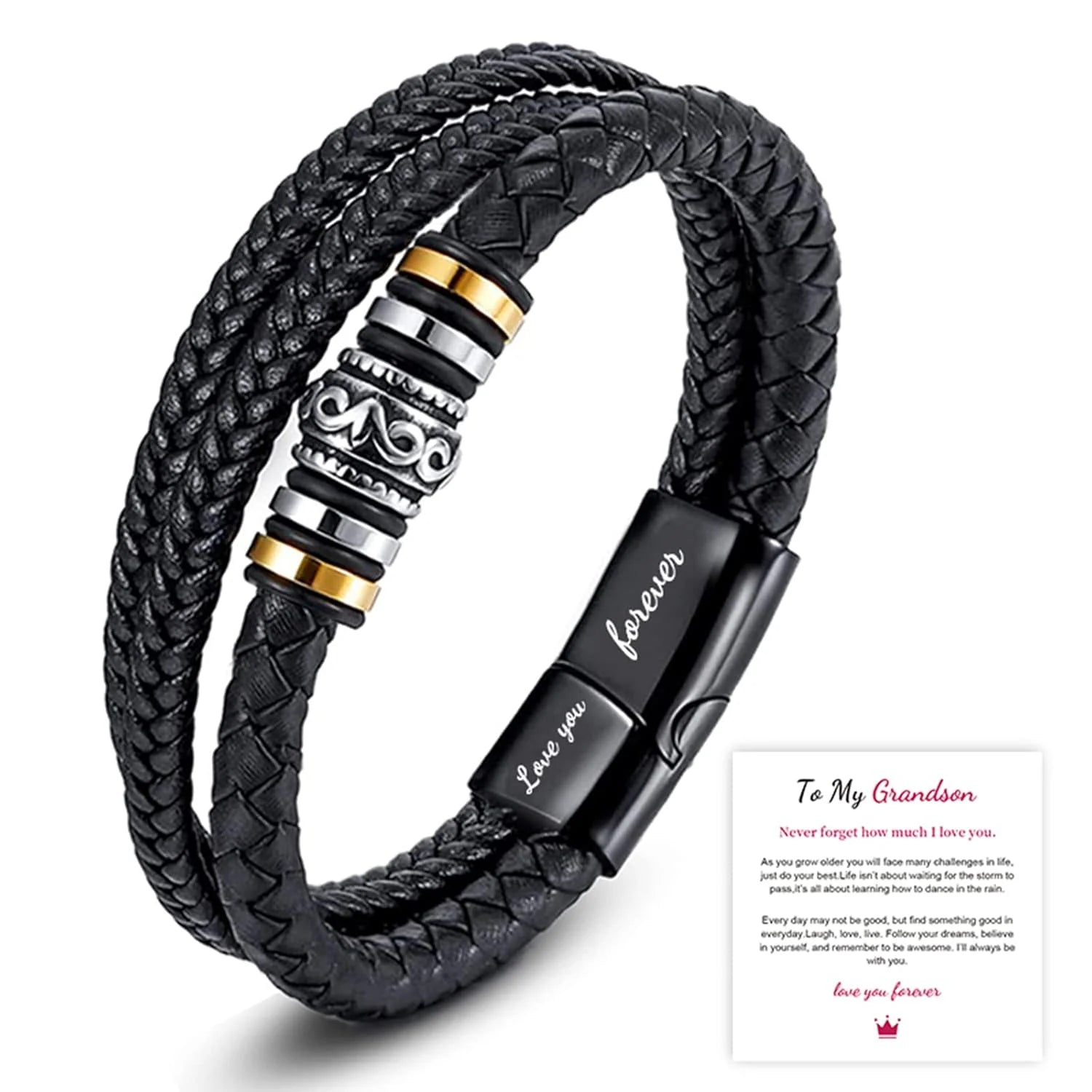 Handmade Braided Leather Bracelet