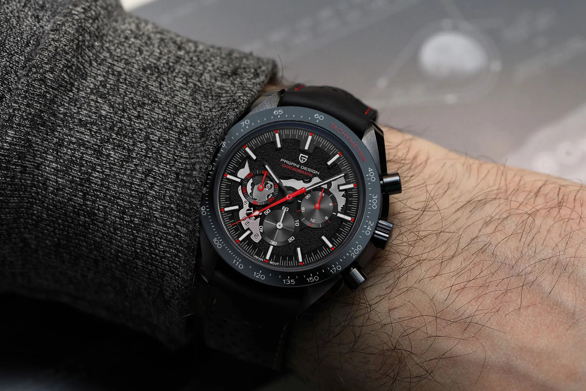 PAGANI DESIGN Moon Dark Side Chronograph Watch