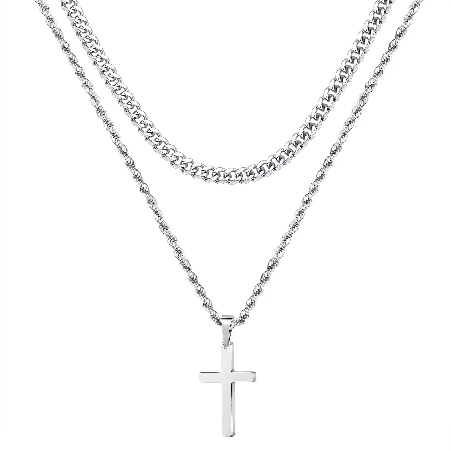 Stainless Steel Cross Pendant Necklace – Classic Style