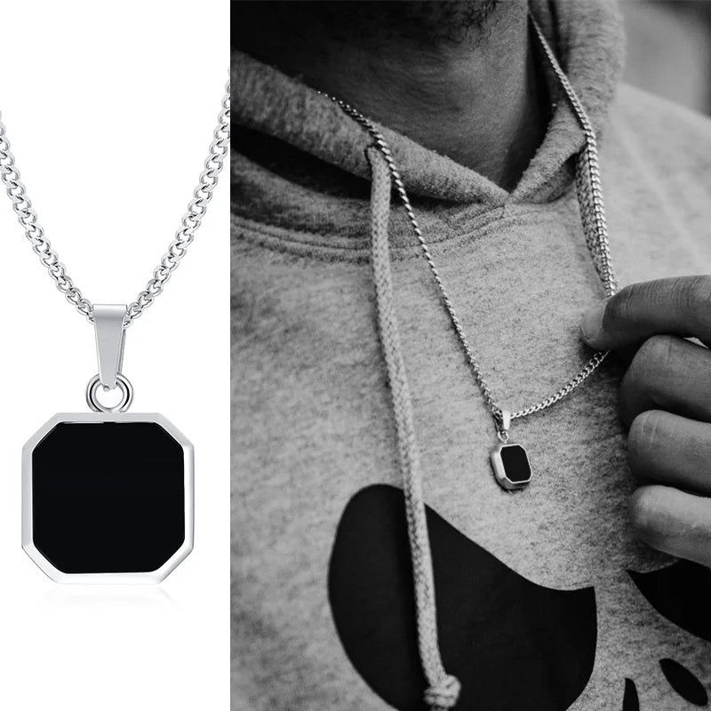 VNOX Geometric Square Pendant Necklace