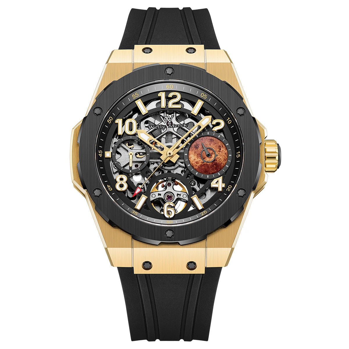 Welly Merck WM137M Skeleton Mechanical Watch