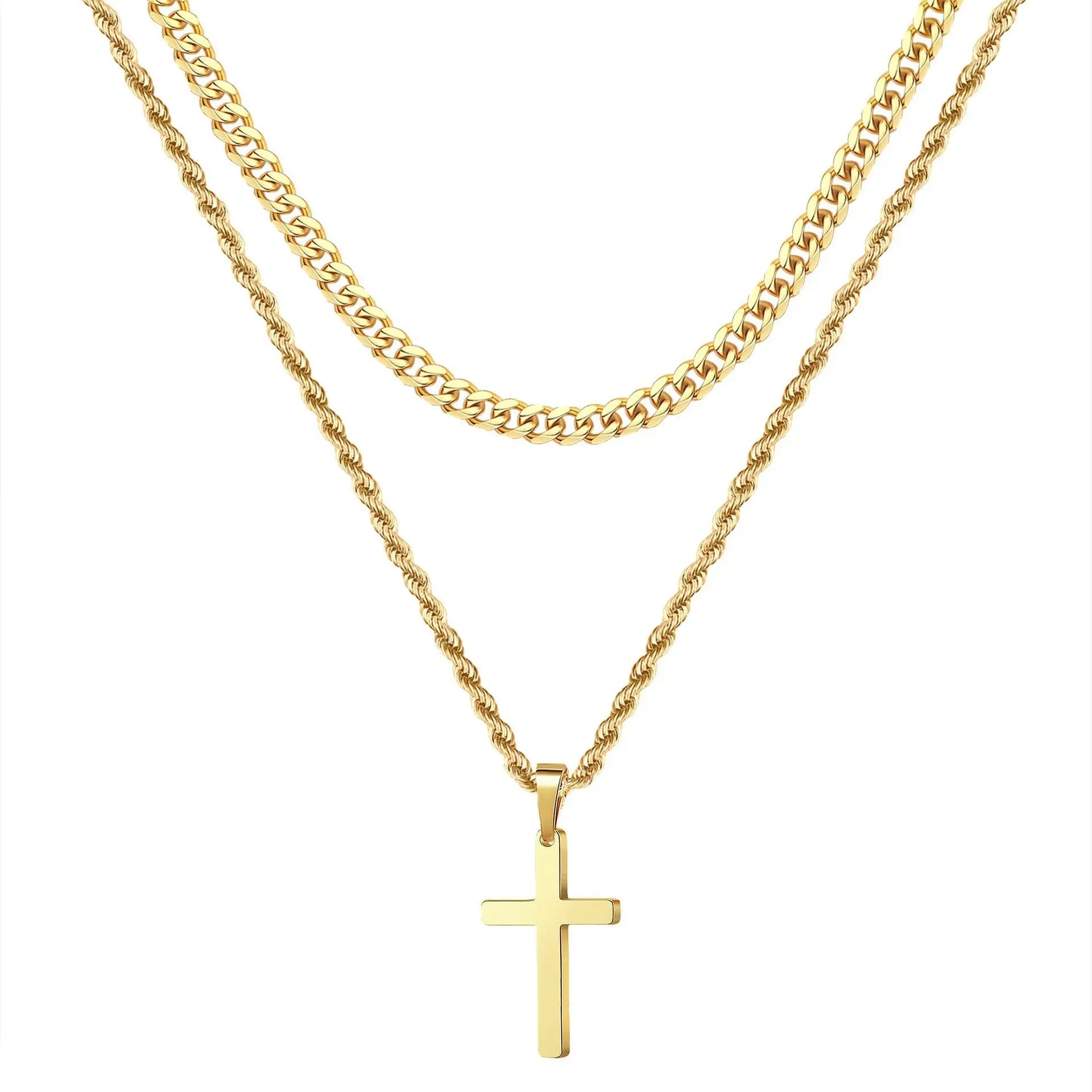 Stainless Steel Cross Pendant Necklace – Classic Style