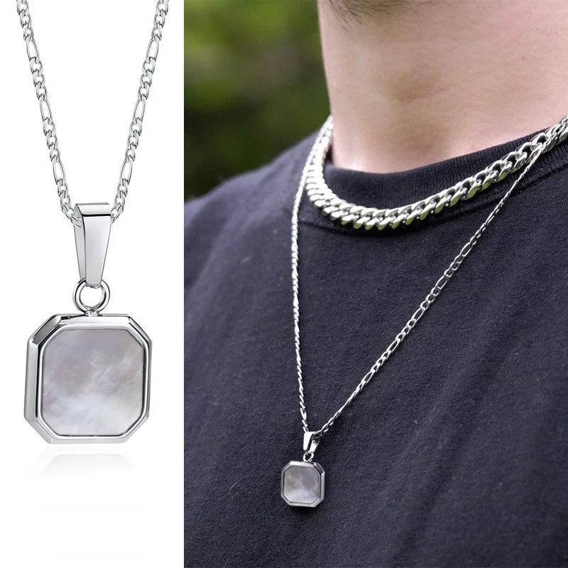 VNOX Geometric Square Pendant Necklace