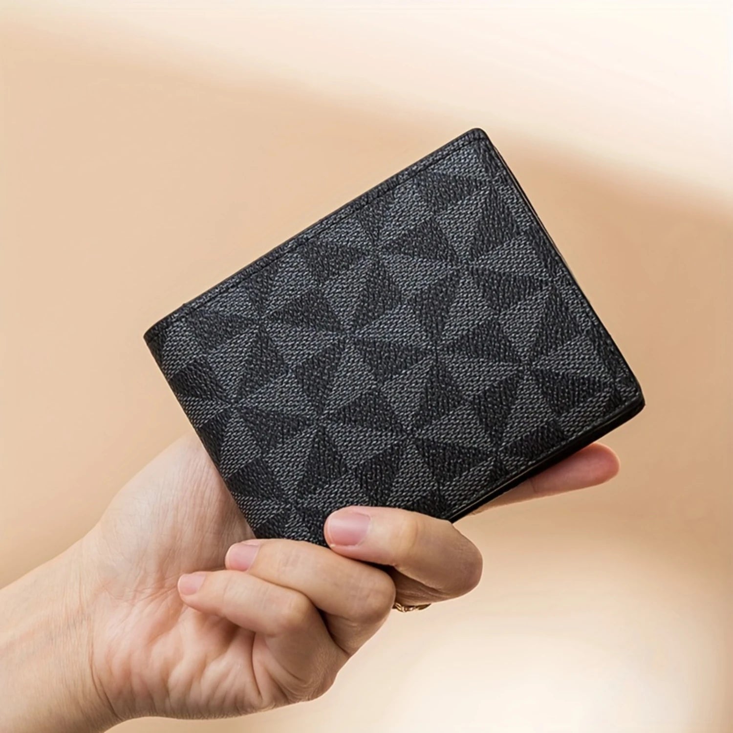 Plaid Leather RFID Wallet