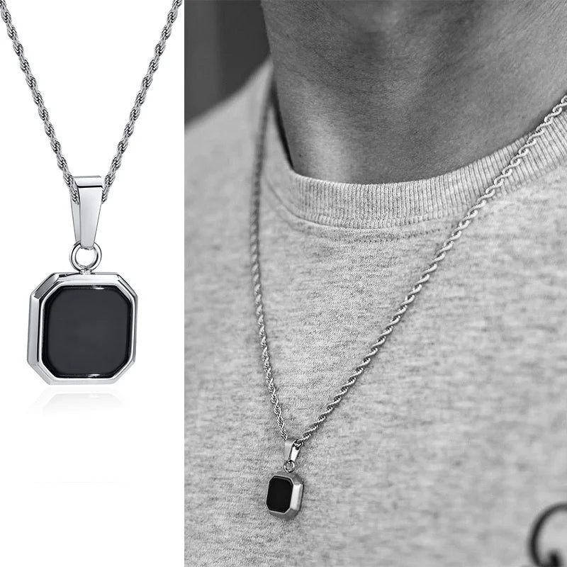 VNOX Geometric Square Pendant Necklace