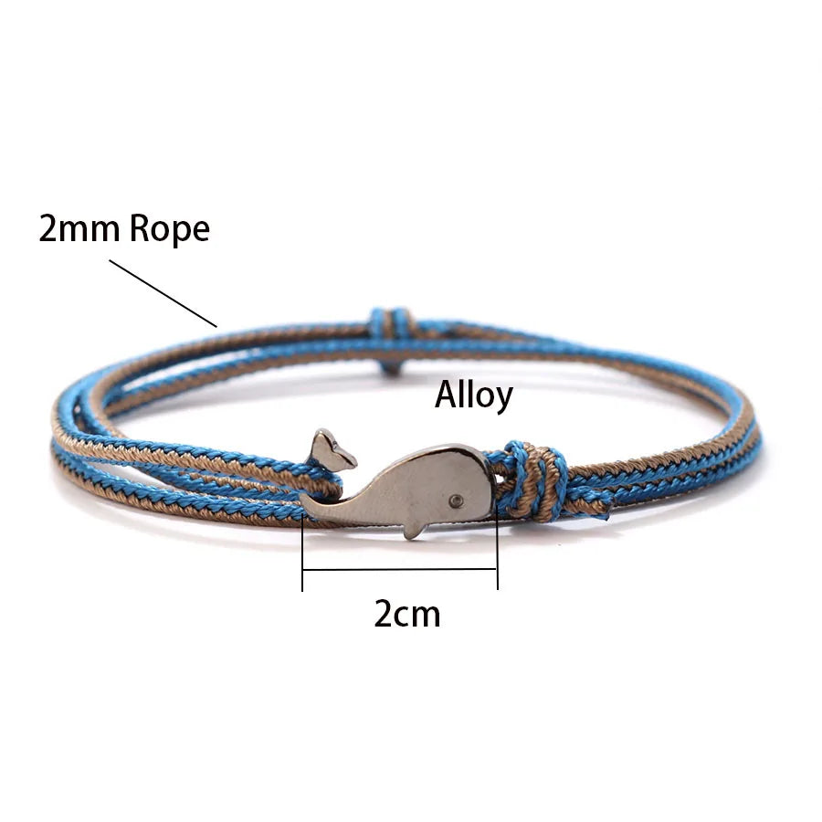 Nautical Rope Bracelet – Shark Edition