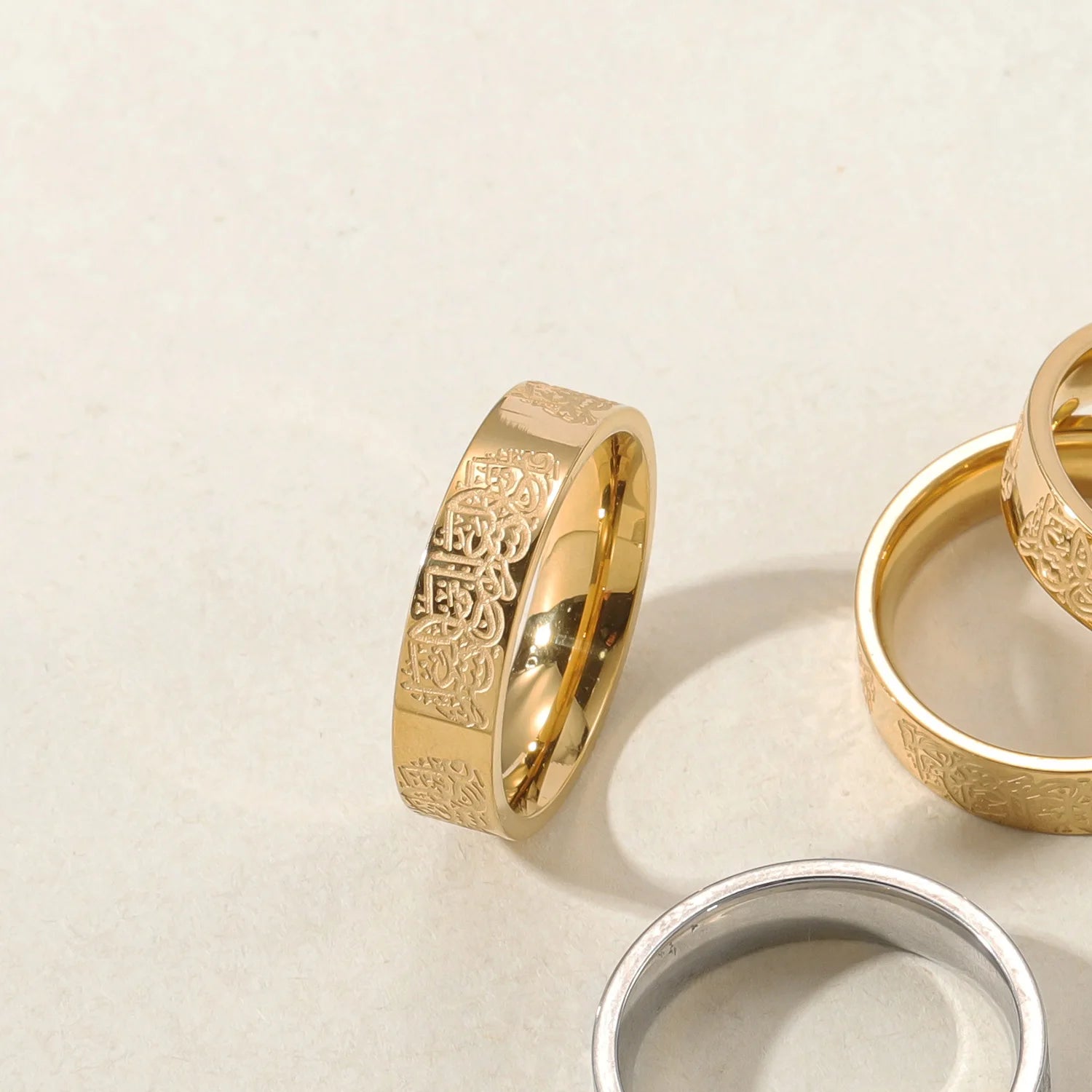 “With Hardship Comes Ease” Arabic Engraved Ring