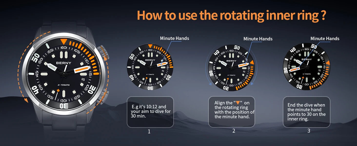BERNY AM339M Mechanical Diver Watch