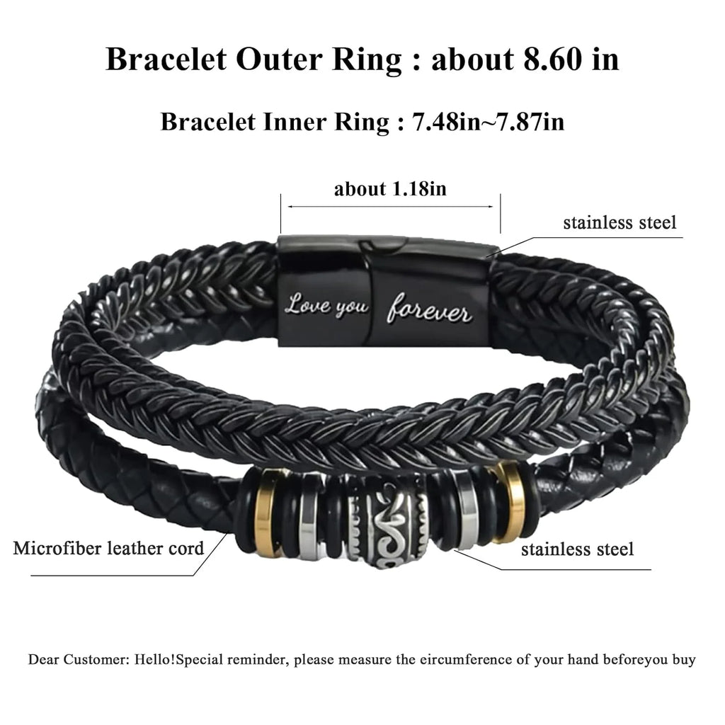 Handmade Braided Leather Bracelet