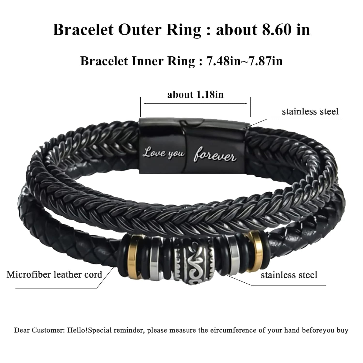 Handmade Braided Leather Bracelet