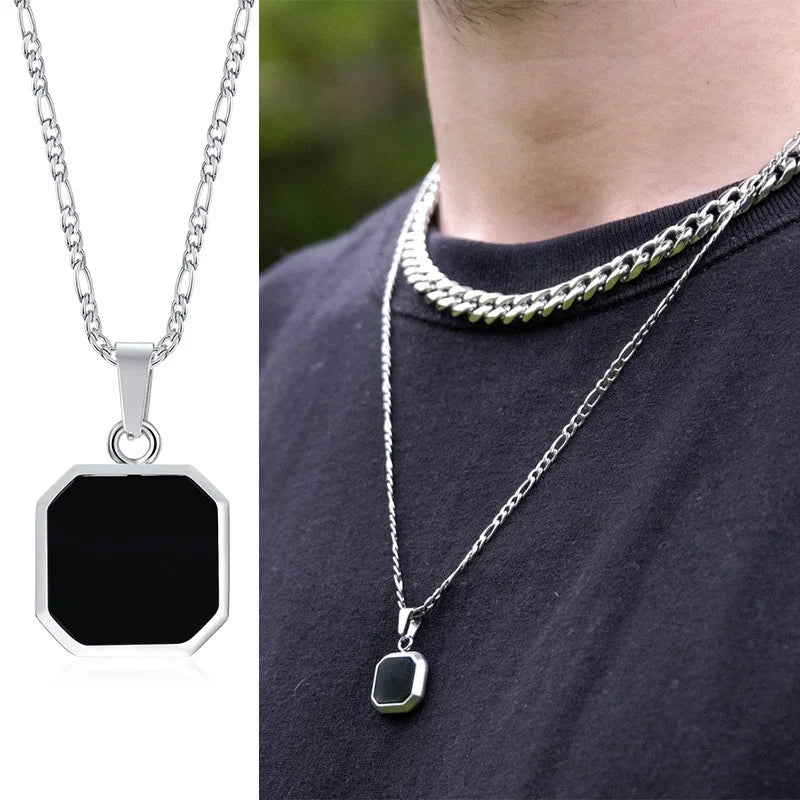 VNOX Geometric Square Pendant Necklace