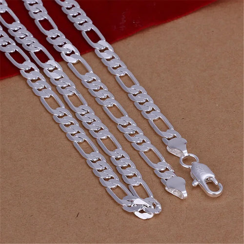 925 Sterling Silver Figaro Chain Necklace