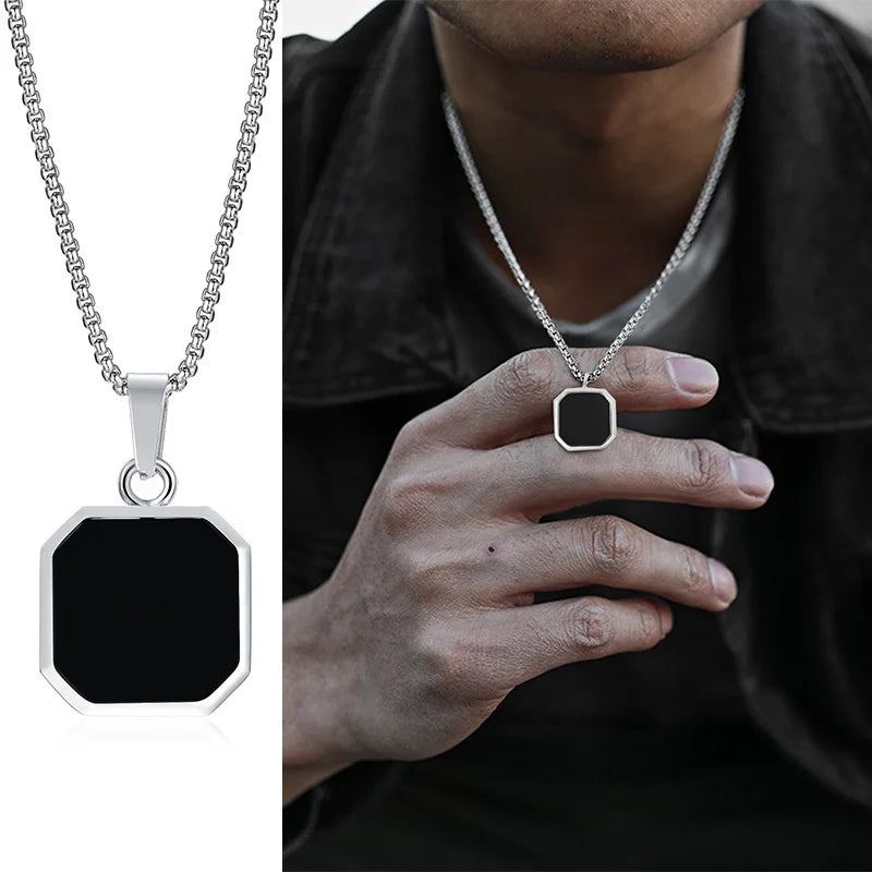 VNOX Geometric Square Pendant Necklace