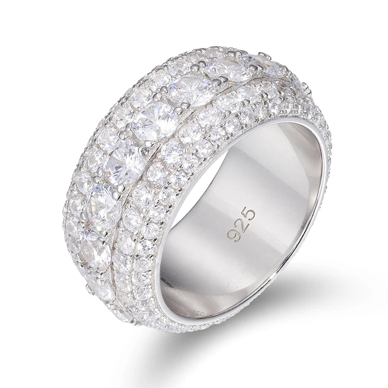 925 Sterling Silver Moissanite Jesus Ring