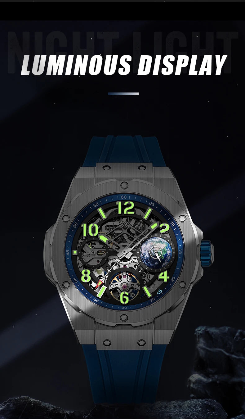 Welly Merck WM137M Skeleton Mechanical Watch