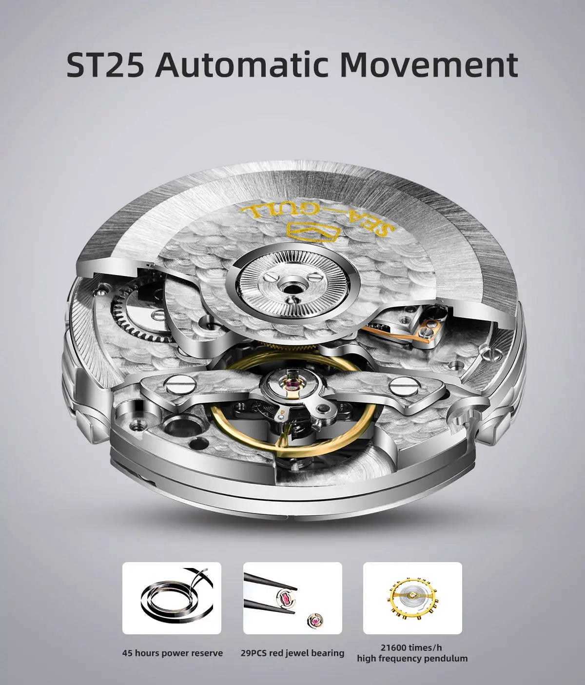 Sea-Gull D819.622 Automatic Mechanical Watch