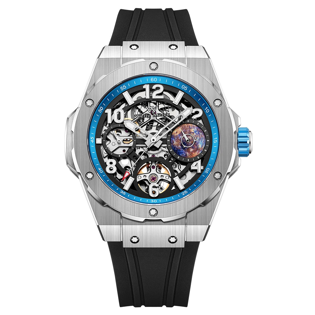 Welly Merck WM137M Skeleton Mechanical Watch