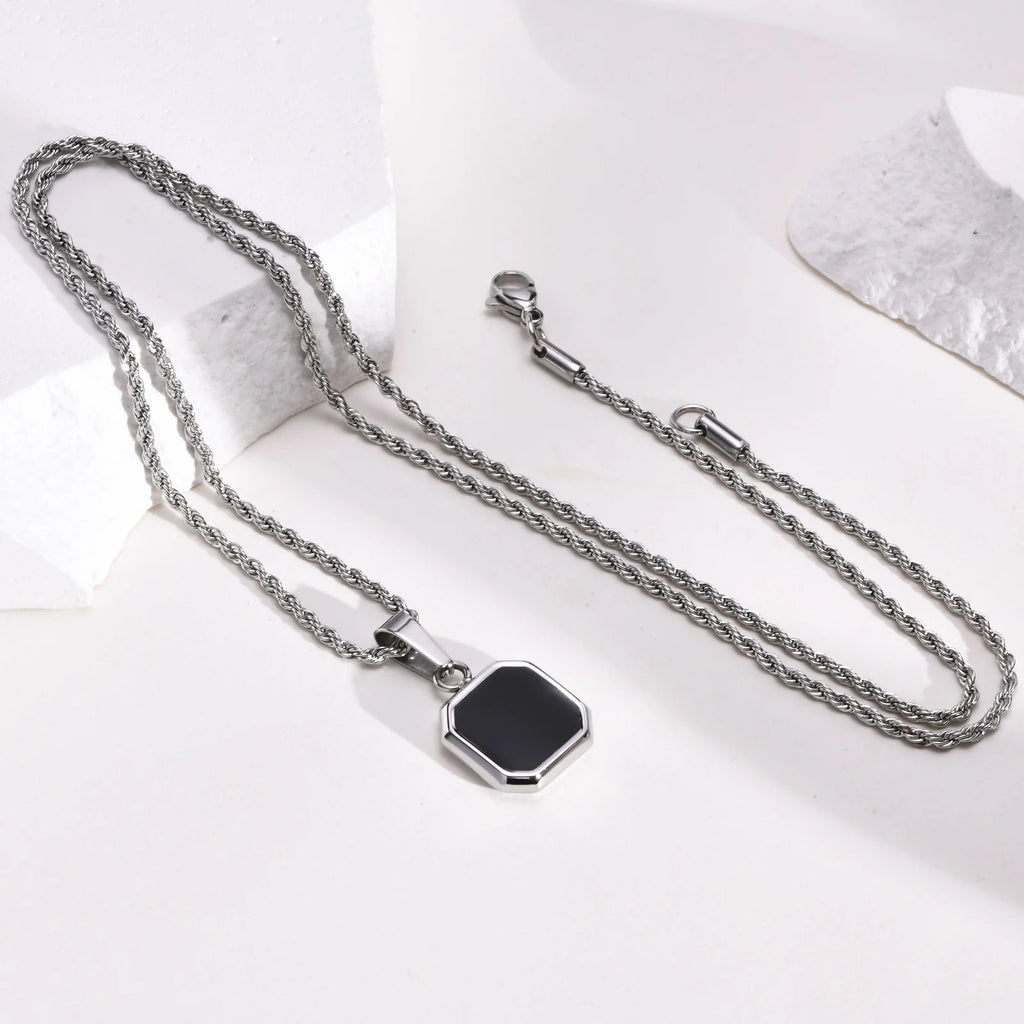 VNOX Geometric Square Pendant Necklace