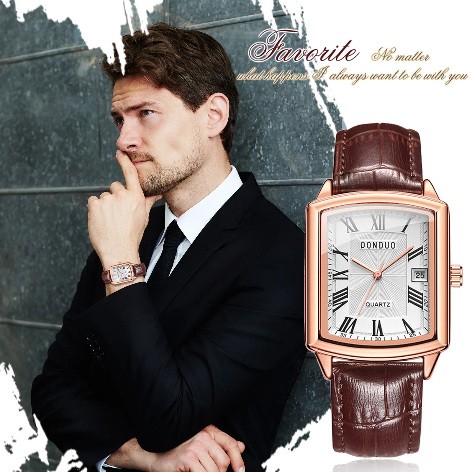 Lancardo Men’s Square Quartz Watch