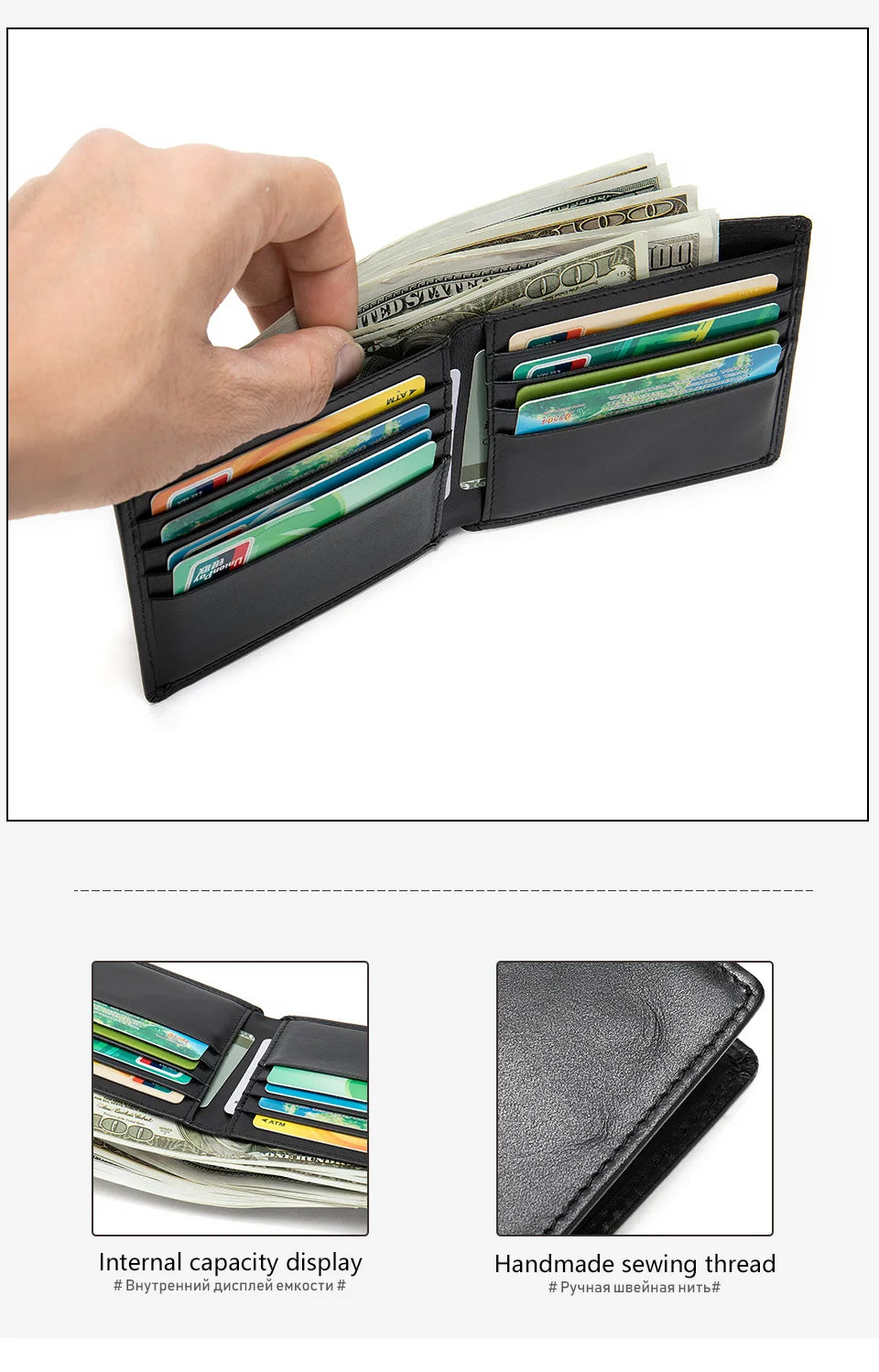 WESTAL Genuine Leather Men's Wallet