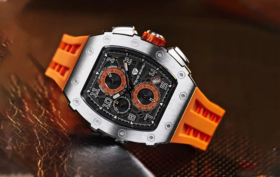 TSAR BOMBA TB-8204Q Chronograph Watch