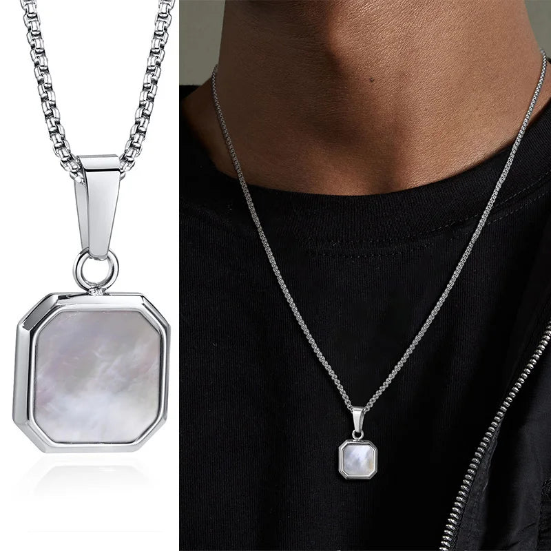 VNOX Geometric Square Pendant Necklace