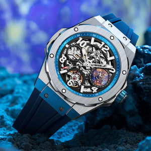 Welly Merck WM137M Skeleton Mechanical Watch