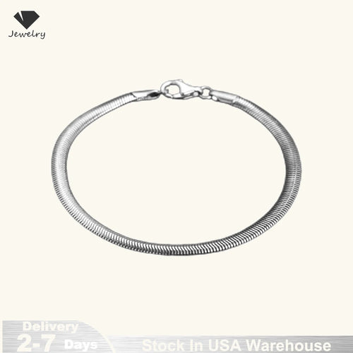 925 Sterling Silver Cuban Chain Bracelet