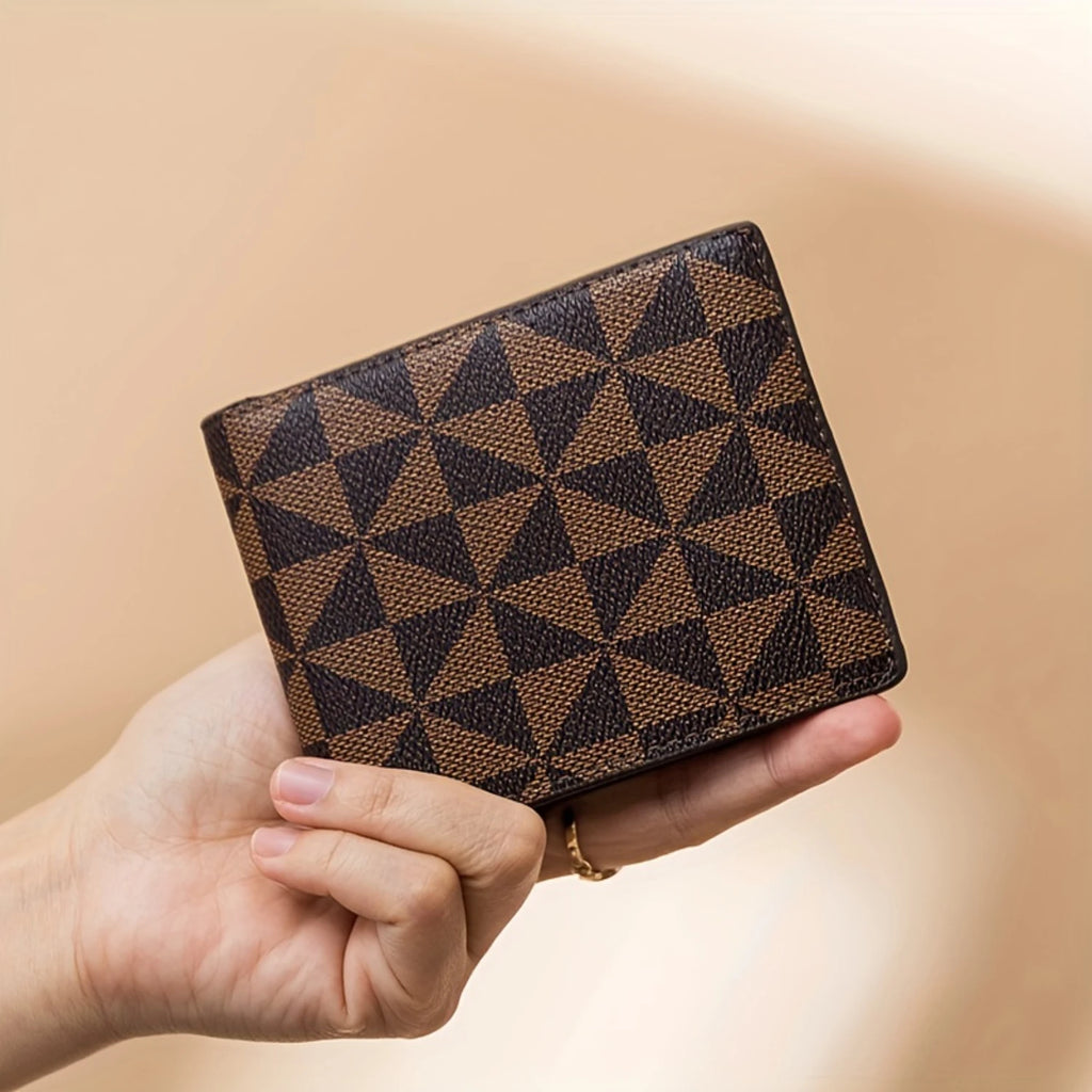 Plaid Leather RFID Wallet
